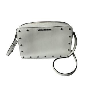 Michael Kors Sandrine Stud Crossbody Bag White